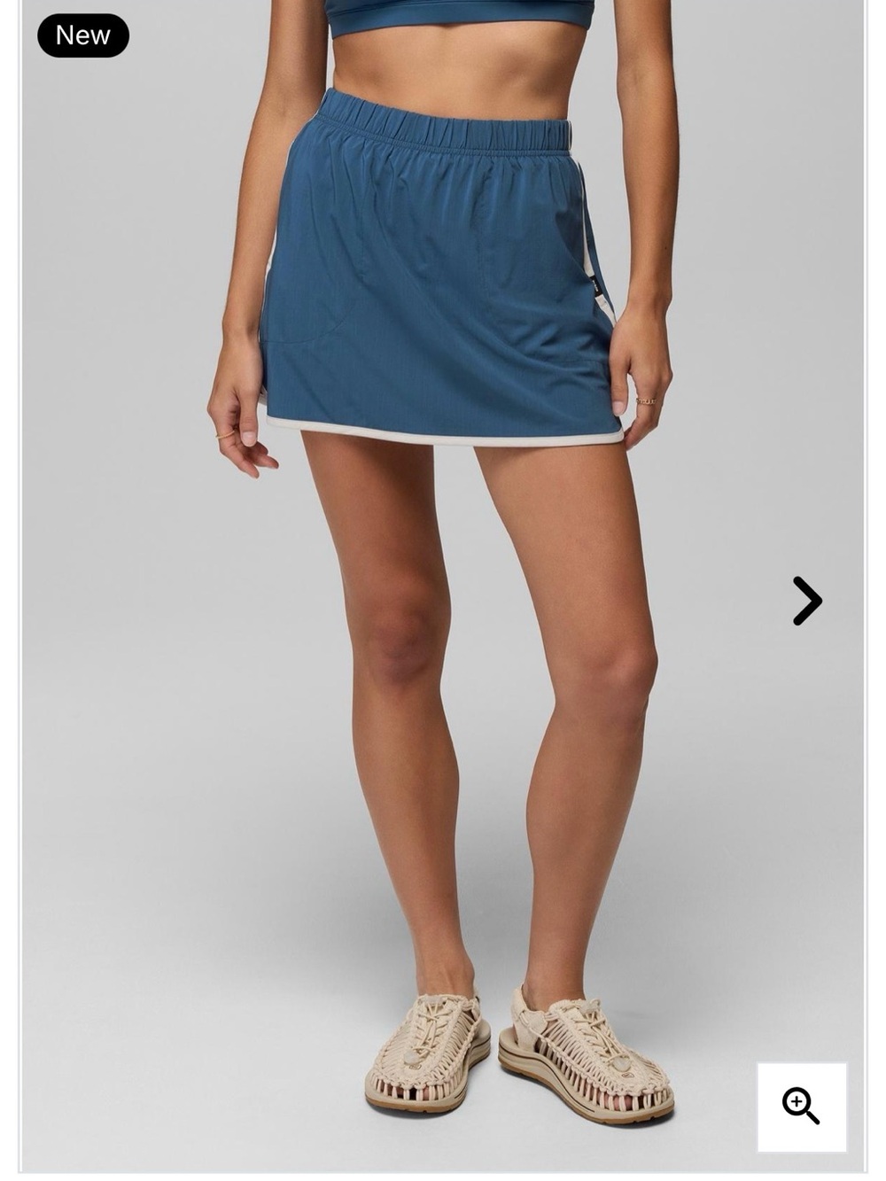 Prana railay scallop Mini Skort with White Trim